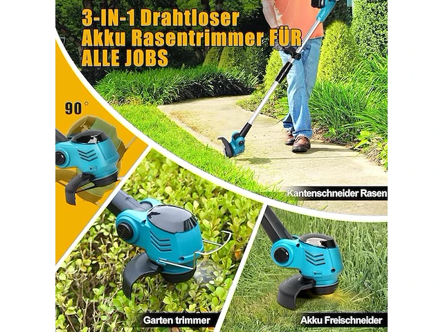 Xbzzgmg accu-grastrimmer met accu - afbeelding 4 van  4
