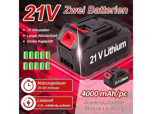 Xbzzgmg accu-grastrimmer - afbeelding 2 van  4