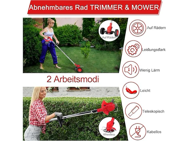 Xbzzgmg accu-grastrimmer - afbeelding 2 van  4