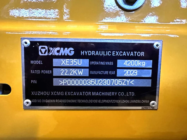 Xcmg - xe35u - mini-excavator - 2023 - afbeelding 32 van  39