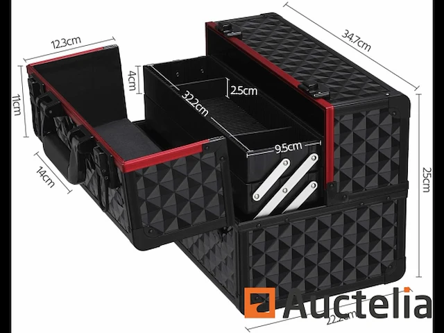 Xl make-up case cosmetische box - afbeelding 6 van  8
