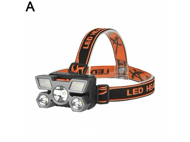 Xpe 5 ledhoofdlamp oplaadbaar via usb - afbeelding 2 van  6