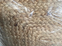 Xxl-kussen - gevlochten natuurlijk materiaal - afm. +/- 100 x 100 cm. - afbeelding 3 van  3