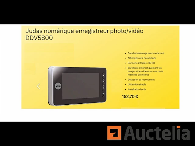 Yale digitale foto/video deur kijkgaatje ddv5800 - afbeelding 1 van  2