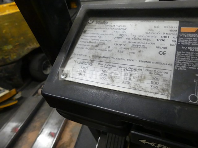 Yale erp25alfv2145 vorkheftruck - afbeelding 5 van  7