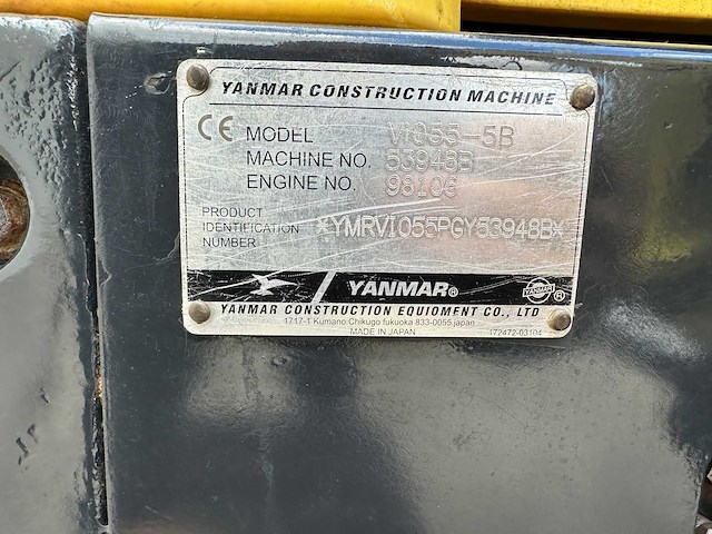 Yanmar - 2010 - vio55-5b - midigraafmachine - afbeelding 14 van  33