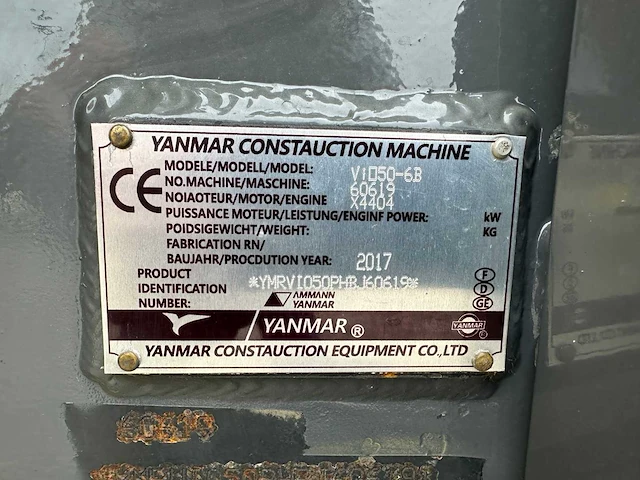 Yanmar - vio50-6b - midigraafmachine - 2017 - afbeelding 33 van  40