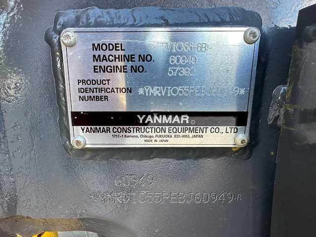 Yanmar - vio55-6b - midigraafmachine - afbeelding 36 van  36