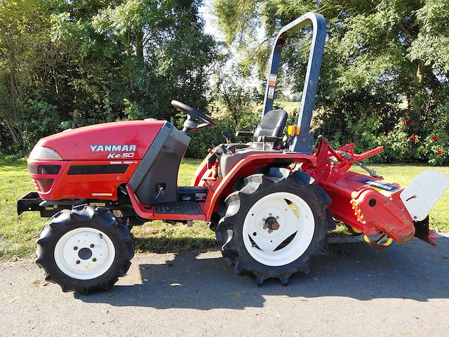 Yanmar ke50 vierwielaangedreven minitractor met grondfrees - afbeelding 1 van  18