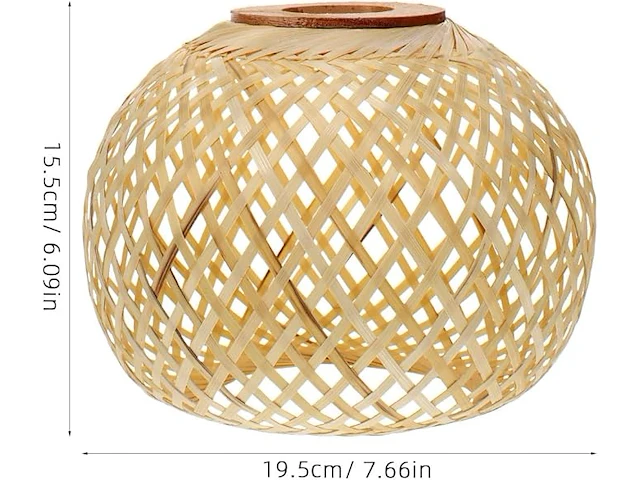 Yarnow 3 stuks rotan lampenkap - afbeelding 2 van  4