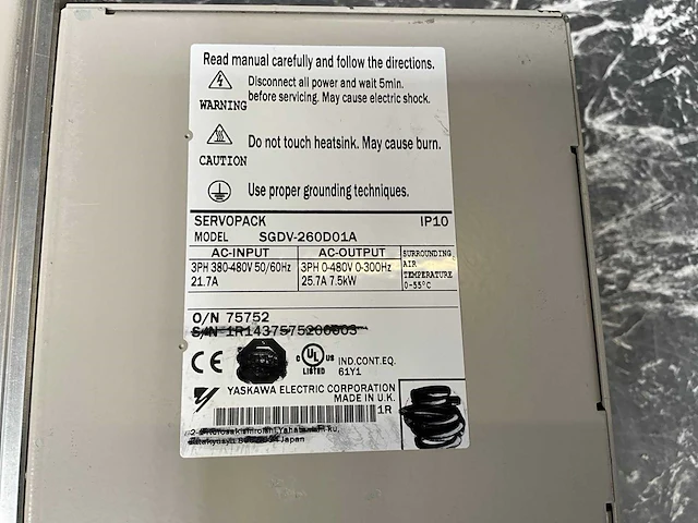 Yaskawa sgdv-260d01a servopack - afbeelding 7 van  7