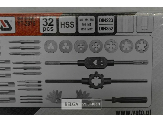 Yato tap en snijmoeren set 32 delig - afbeelding 5 van  5