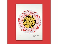 Yayoi kusama (na) - litho gesigneerd bloemencirkel - afbeelding 1 van  8
