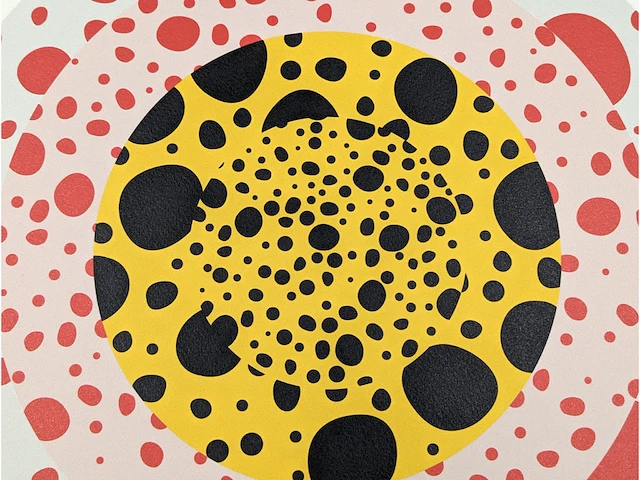 Yayoi kusama (na) - litho gesigneerd bloemencirkel - afbeelding 3 van  8