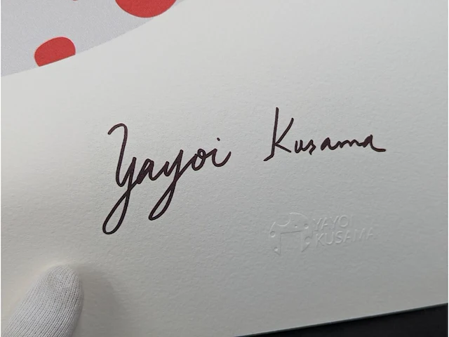 Yayoi kusama (na) - litho gesigneerd bloemencirkel - afbeelding 5 van  8