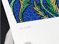 Yayoi kusama (na) - litho gesigneerd bord bloemen 2 - afbeelding 6 van  9