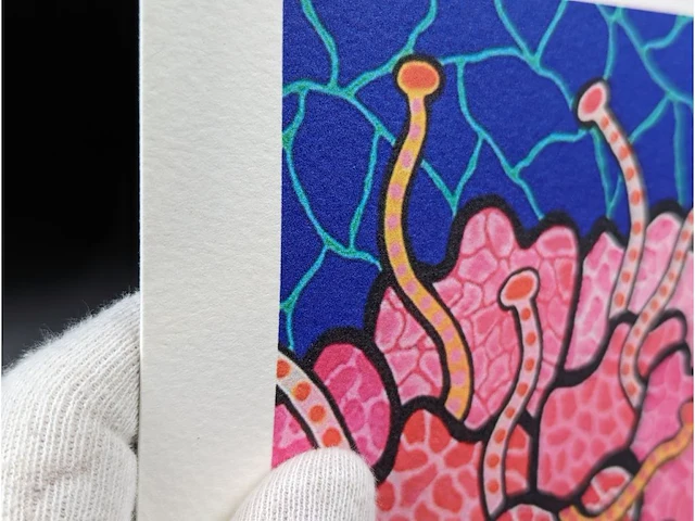 Yayoi kusama (na) - litho gesigneerd bord bloemen 2 - afbeelding 7 van  9