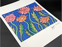 Yayoi kusama (na) - litho gesigneerd bord bloemen 2 - afbeelding 8 van  9