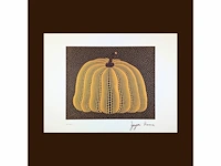 Yayoi kusama (na) - litho gesigneerd pompoenplaat - afbeelding 1 van  8