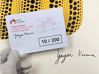 Yayoi kusama (na) - litho gesigneerd pompoenplaat - afbeelding 2 van  10