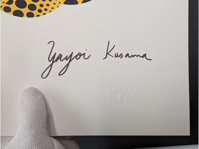 Yayoi kusama (na) - litho gesigneerd pompoenplaat - afbeelding 4 van  10