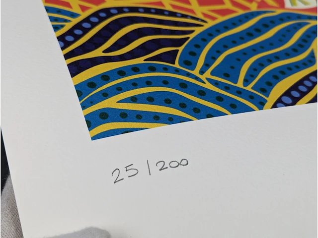 Yayoi kusama (na) - litho gesigneerd two eyes plaat - afbeelding 6 van  9