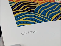 Yayoi kusama (na) - litho gesigneerd two eyes plaat - afbeelding 6 van  9