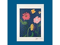 Yayoi kusama (na) - litho ondertekend bloemenbord - afbeelding 1 van  9
