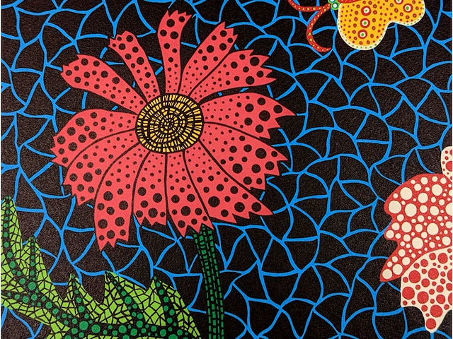 Yayoi kusama (na) - litho ondertekend bloemenbord - afbeelding 4 van  9