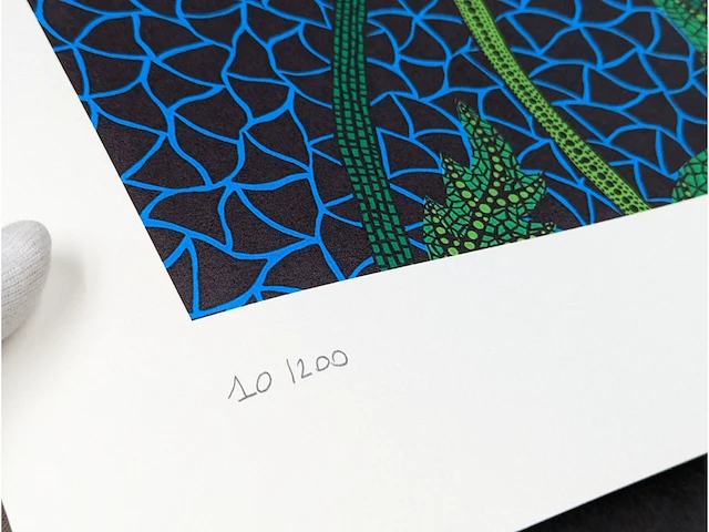 Yayoi kusama (na) - litho ondertekend bloemenbord - afbeelding 6 van  9
