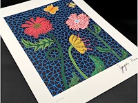 Yayoi kusama (na) - litho ondertekend bloemenbord - afbeelding 8 van  9