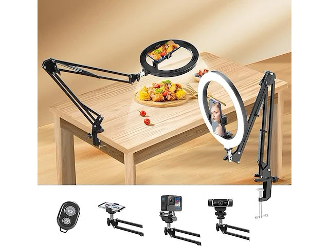 Yayusi 10" ring light met tripod voor tafel - afbeelding 1 van  4