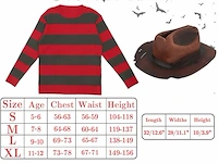 Yearsahrk freddy krüger kostuum (large/9-10jaar) - afbeelding 3 van  3