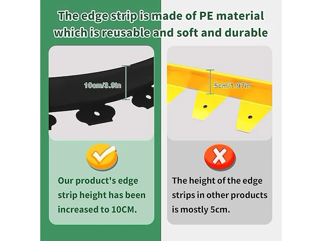 Yeebeca kunststof gazonrand - afbeelding 2 van  4