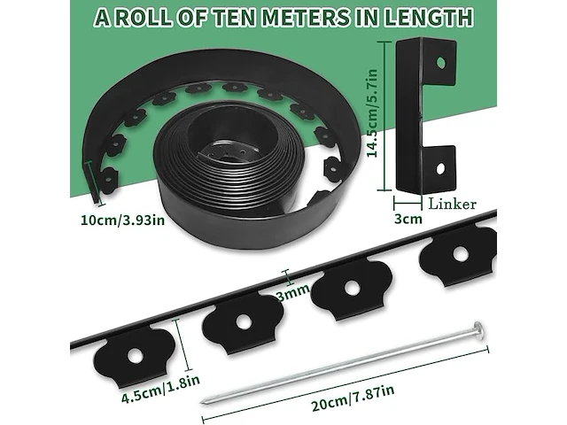 Yeebeca kunststof gazonrand - afbeelding 3 van  4