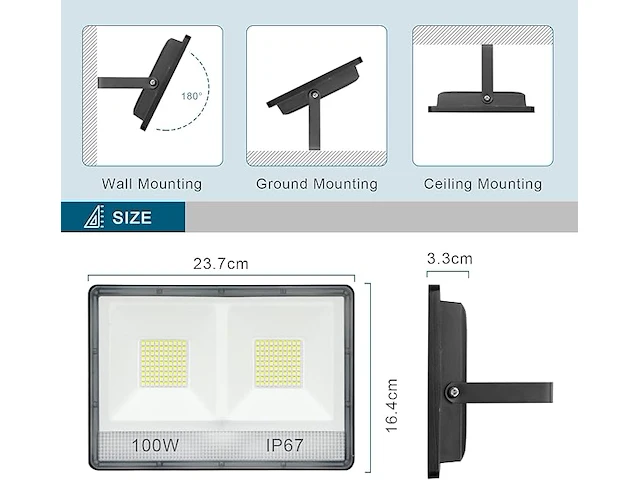 Yiqibro led-spots (2 stuks) - afbeelding 2 van  6