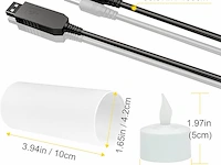 Ymenow usb-oplaadbare theelichten (12 stuks) - afbeelding 2 van  3