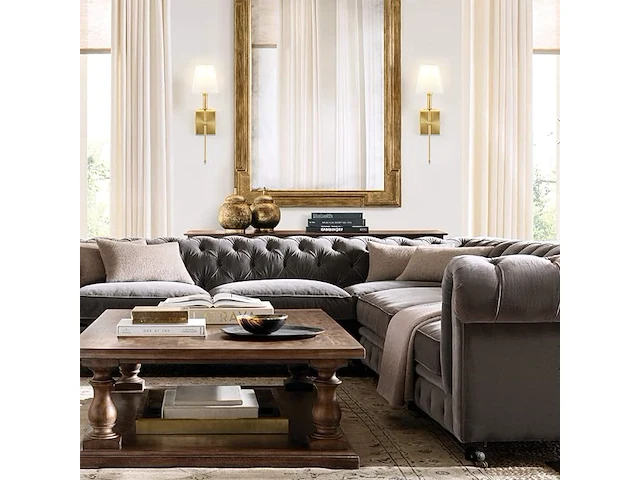 Yosoan wandlamp stoffen kap - afbeelding 4 van  4