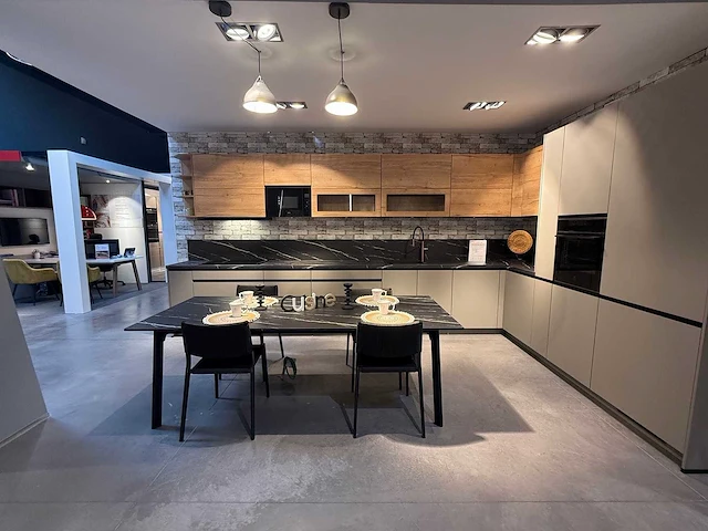 Yula taupe + lys décor eik sierra - keukenopstelling - afbeelding 1 van  5