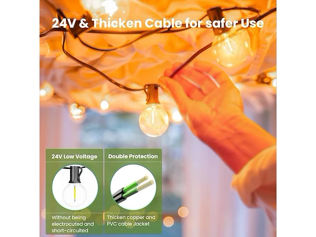 Yuusei 60 m lichtsnoer voor buiten - afbeelding 3 van  5