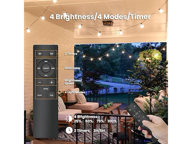 Yuusei 60 m lichtsnoer voor buiten - afbeelding 4 van  5