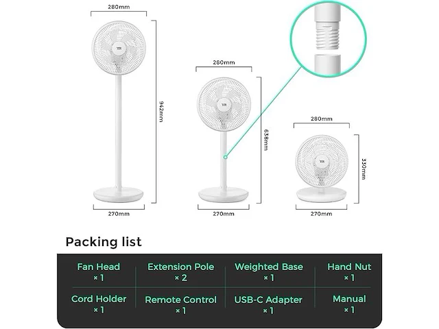 Yyr turboplus usb-ventilator - afbeelding 2 van  2