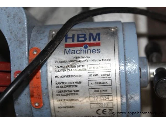 Zaagbladslijpmachine hbm, bj 2019 - afbeelding 2 van  2