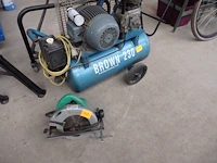 Zaagmachine hitachi + compressor brown - afbeelding 1 van  1