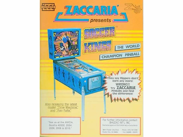 Zaccaria - soccer kings - flipperkast - afbeelding 3 van  11