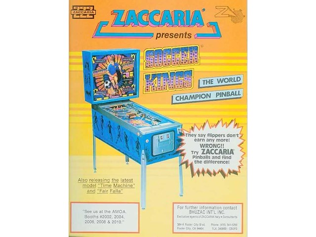 Zaccaria - soccer kings - flipperkast - afbeelding 3 van  11