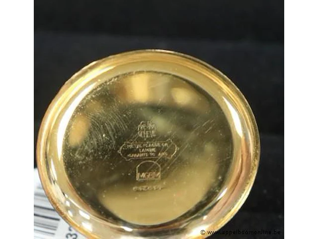 Zakhorloge geneve vv km aanduiding, verguld - afbeelding 5 van  6