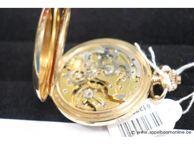 Zakhorloge geneve vv km aanduiding, verguld - afbeelding 6 van  6