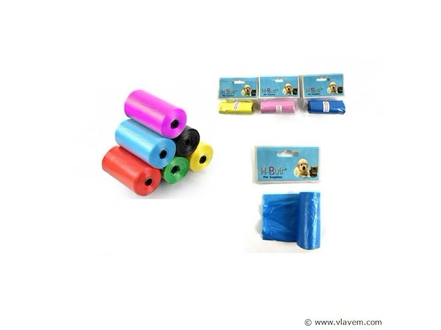 Zakjes voor hondenuitwerpselen 30x21 cm,24 rollen - afbeelding 1 van  1