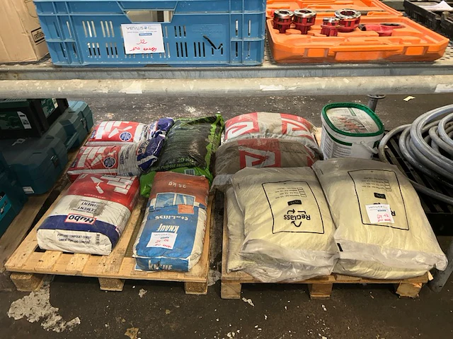 Zand, absorptiekorrels, cement - afbeelding 1 van  4